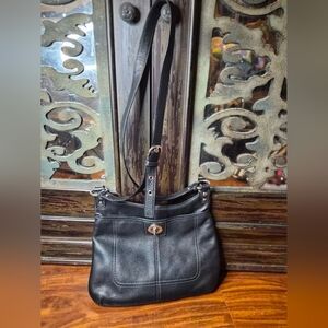 Coach Vintage Black Leather Shoulder Bag/ Crossbody